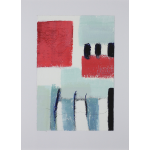 Eller Rita / Mainz / rote Kreise, 2019, WVZ 242 / Acryl auf Papier / 30 x 20 cm / 380,- €